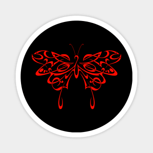 Tribal butterfly (red) Magnet